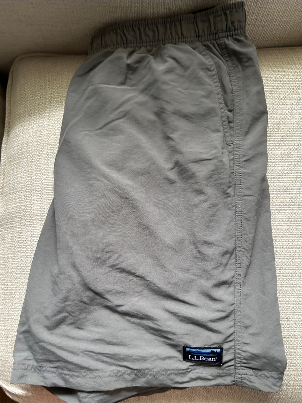 L.L.Bean Olive Gray Casual Swim Shorts
